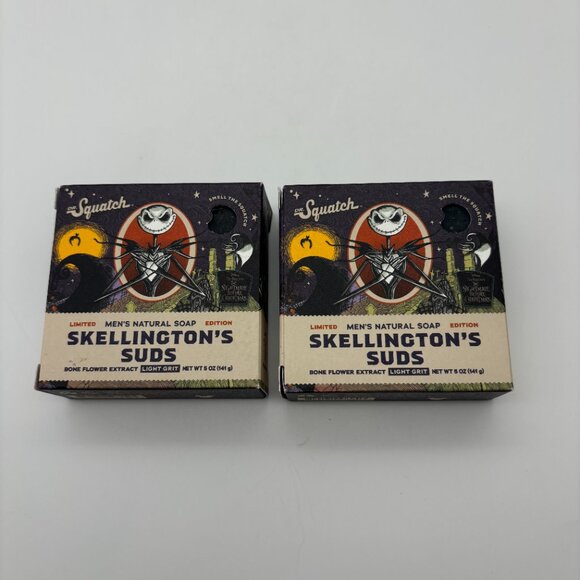 Dr. Squatch Men's Limited Edition SKELLINGTON'S SUDS Natural Soap Bars (x2) NBC - Picture 1 of 3